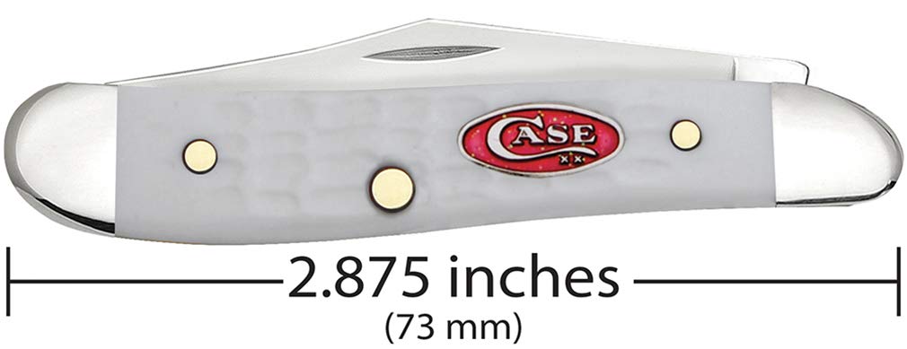 Case WR XX Pocket Knife Sparxx White Jigged Synthetic Peanut Item #60188 - (6220 SS) - Length Closed: 2 7/8 Inches