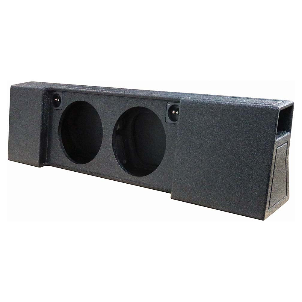 Rockville REC104 Dual 12" Subwoofer Box, 1.0 Cu Ft Per Sub, 36Hz Tuning, Ported Enclosure, Durable Bedliner Finish, Space-Saving Design, for 2009-2017 Ford F150 Super Crew and 2017 F250/F350