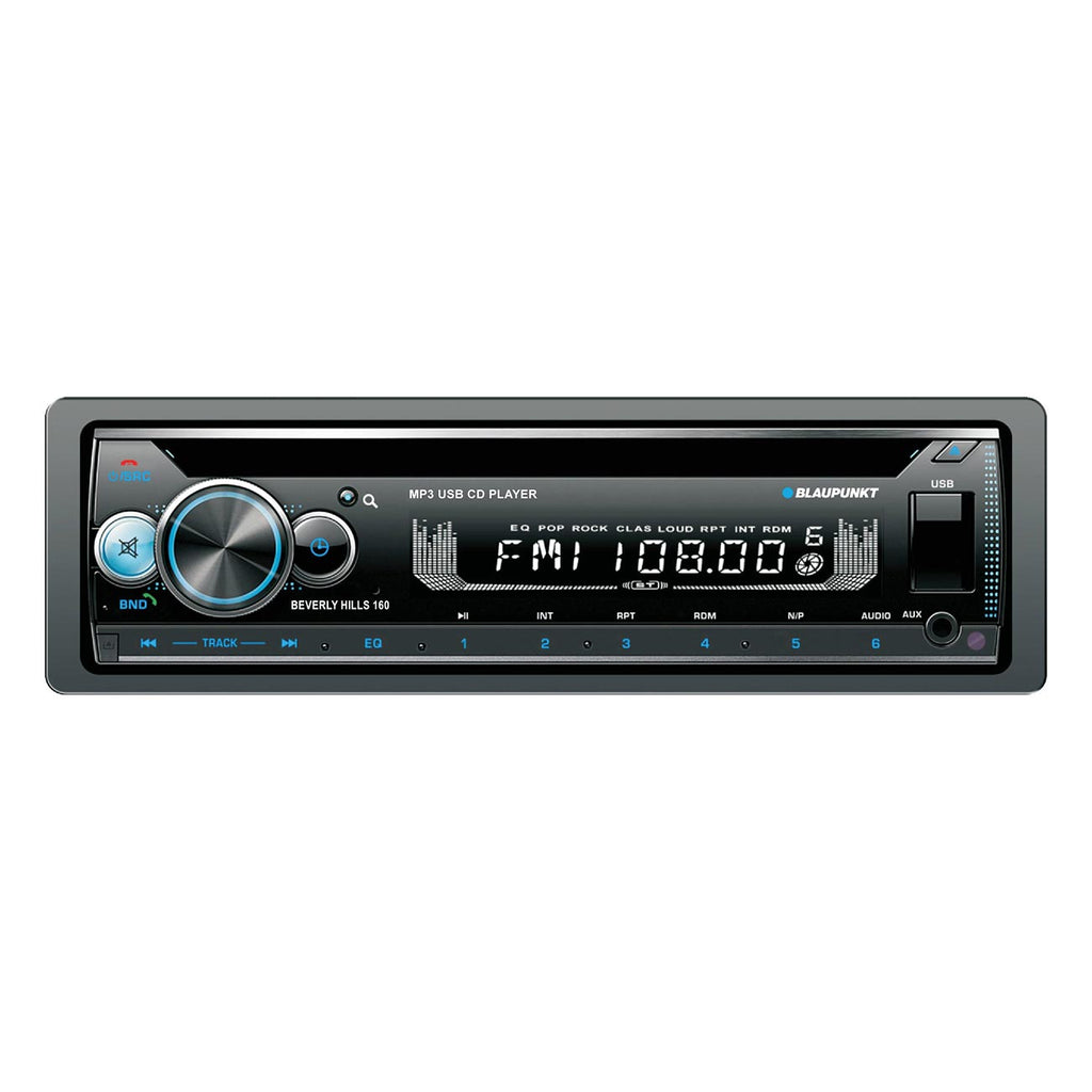BLAUPUNKT Beverly Hills 150 Multimedia Car Stereo - 120W Peak Power, Bluetooth Connectivity, Hands-Free Calling, Detachable Faceplate, DVD & CD Receiver, USB/SD, AM/FM, Remote Control - Black