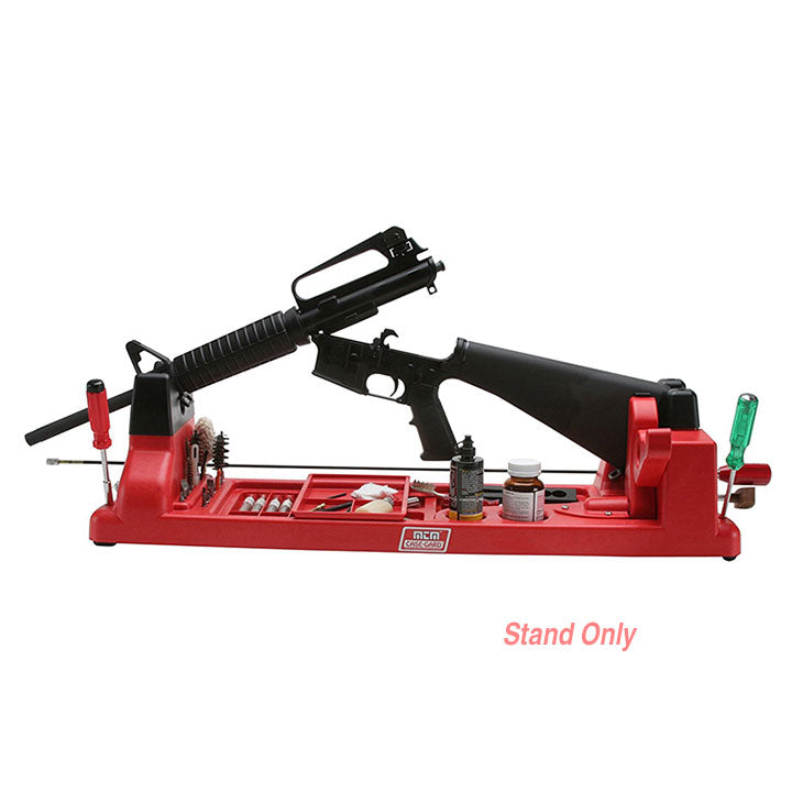 MTM GV30 Gun Vise for Gunsmithing work and Cleaning Kit, Free Standing, 11 Compartments, USA Made, Red