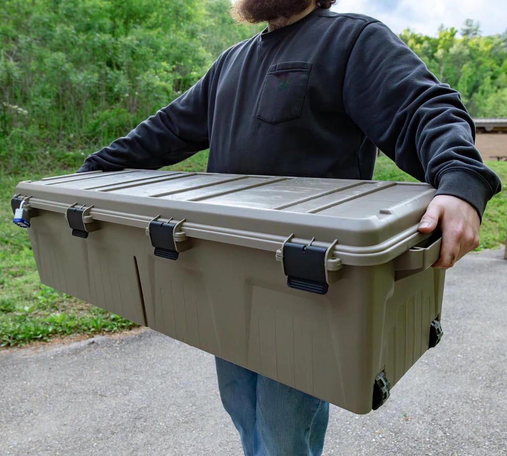 MTM MGC - The Mule Mobile Gear Crate, Water-Resistant, Stackable, Holds 75lbs of Gear, USA Made, Army Green