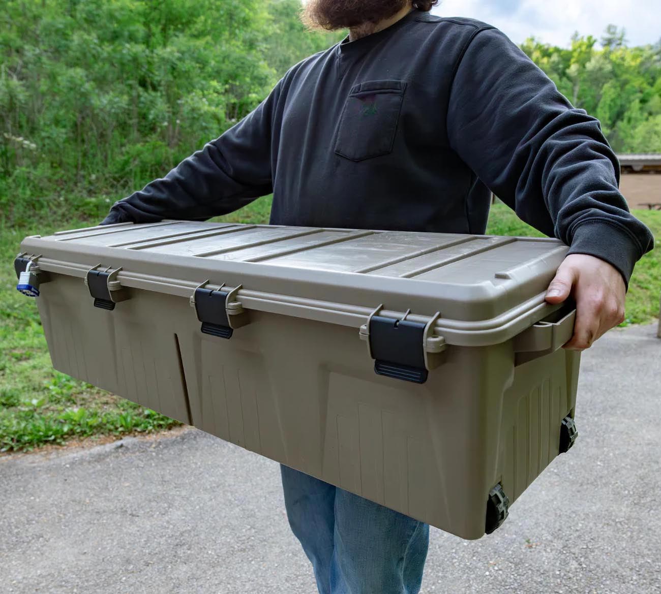 MTM MGC - The Mule Mobile Gear Crate, Water-Resistant, Stackable, Holds 75lbs of Gear, USA Made, Army Green