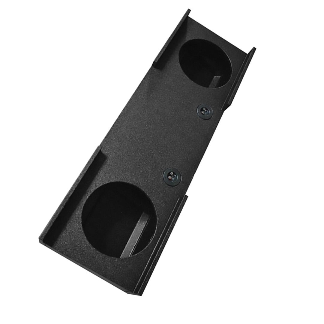 QPower QBomb Easy Set Dual Ported 12 inch Subwoofers Box Enclosure Car Audio with Bedliner Spray for GMC Chevy Crew Cab 2007-2013