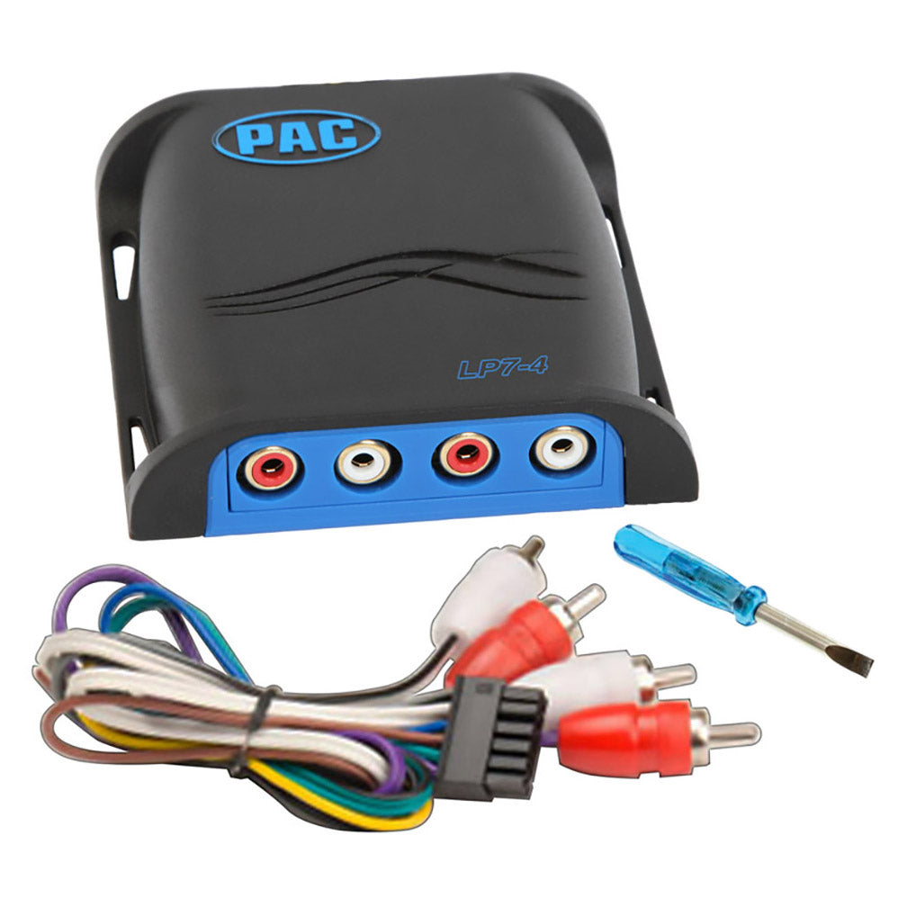 PAC LP7-4 L.O.C. PRO Series 4-Channel Line Output Converter with Remote Turn On , Blue
