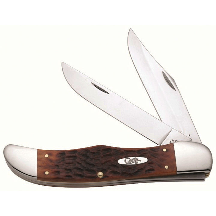 Case WR XX Pocket Knife Brown Rosewood Folding Hunter Item #189 - (6265Sab SS) - Length Closed: 5 1/4 Inches