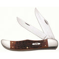 Case WR XX Pocket Knife Brown Rosewood Folding Hunter Item #189 - (6265Sab SS) - Length Closed: 5 1/4 Inches