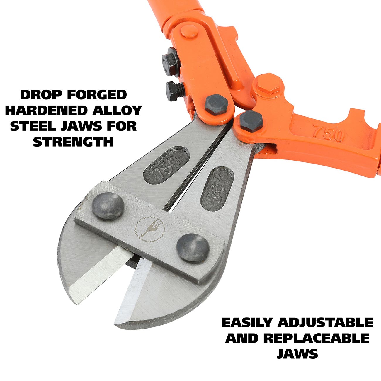 GreatNeck BC30 Bolt Cutter 30", Bolt Cutters Heavy Duty for Locks, Lock Cutter with Adjustable Jaws, Wire Cutters Heavy Duty Non-Slip Grips, Heavy Duty Wire Cutters for Thick Wire