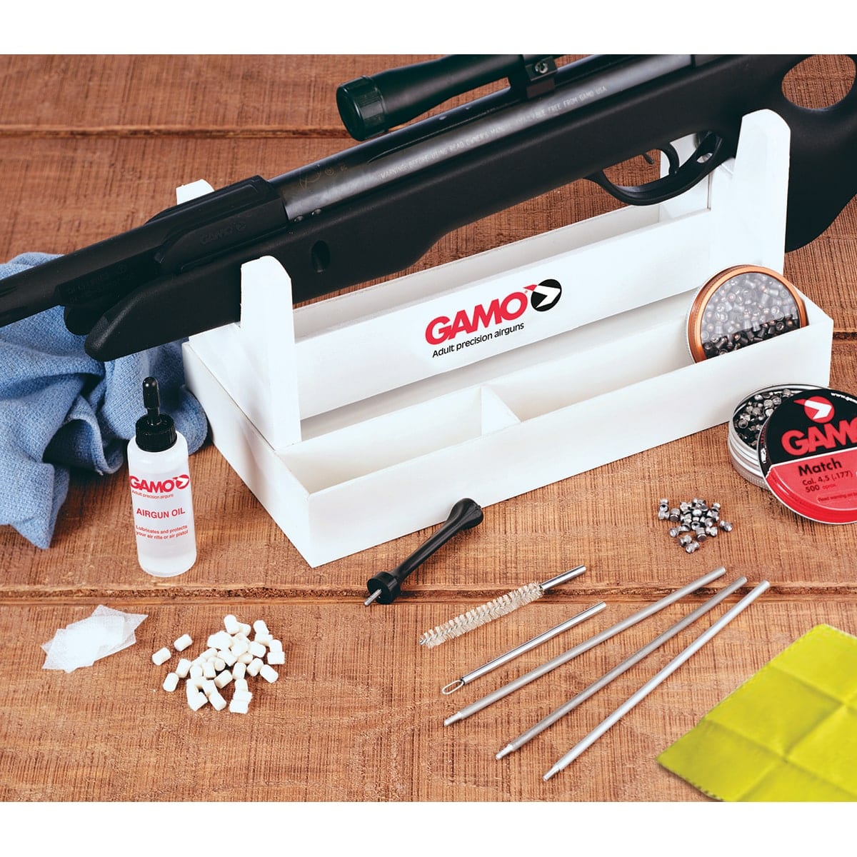 Gamo Air Rifle .177 Cal Cleaning Kit with Aluminum Rods & Hard Case – 621245854