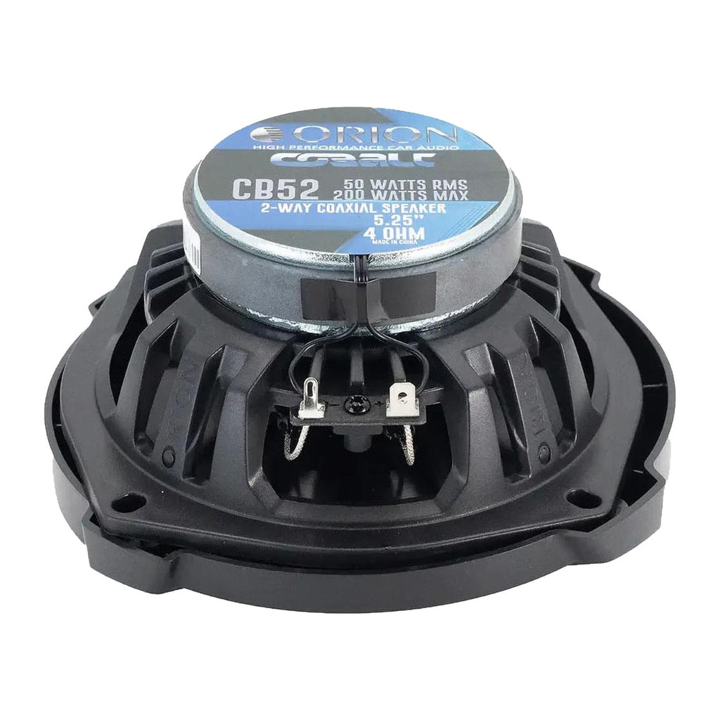 ORION Cobalt Series CB52 5.25” 2-Way Coaxial Car Speakers, 200W, 4 Ohms, Full Range, Enhanced Bass, Polypropylene Cone & Butyl Rubber Surround, Easy Install, Grills Included (Pair)