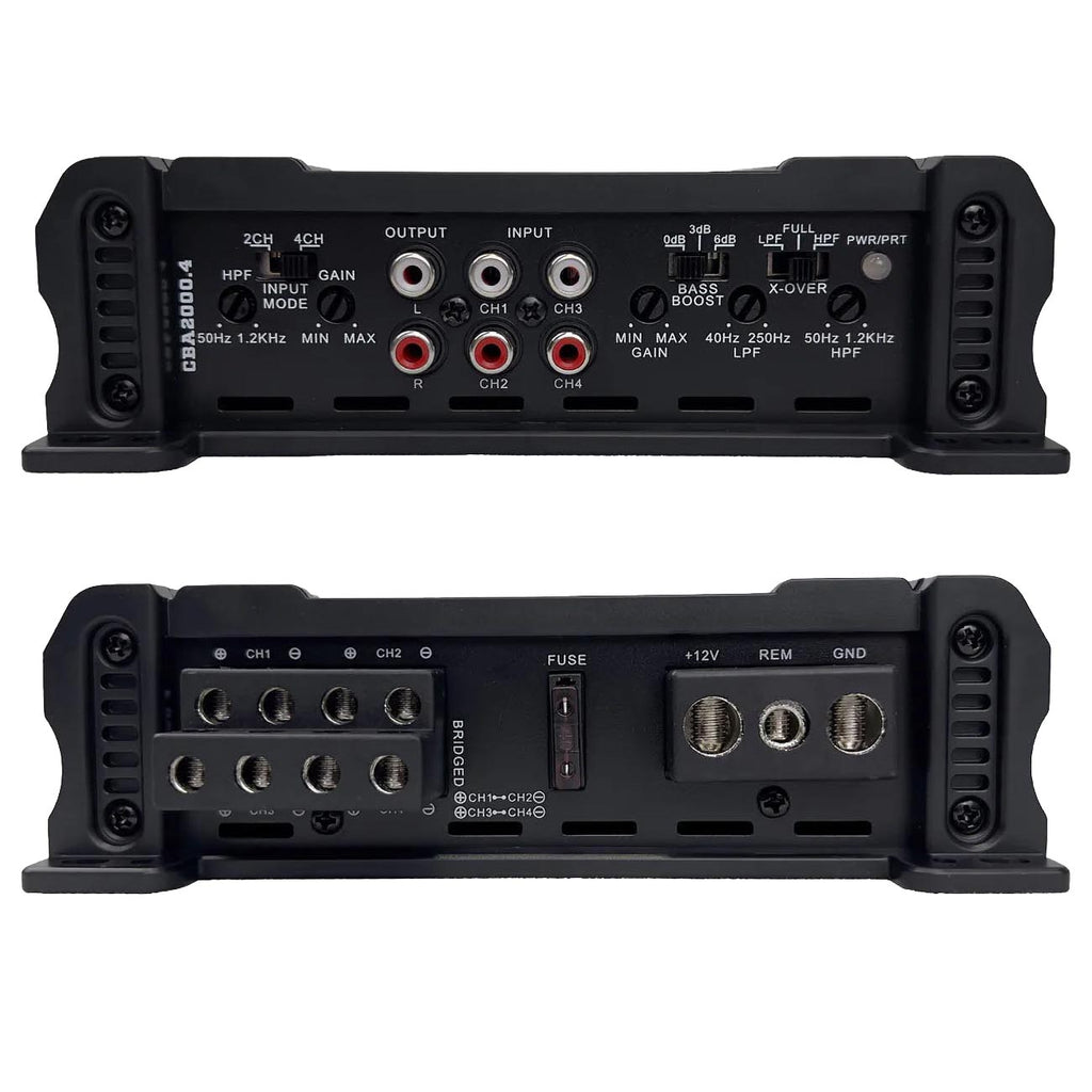 Orion Cobalt Series CBA2000.4 High Efficiency 4-Channel Class A/B Amplifier for Car Audio Stereo - 2000W High Output, 2/4 Ohm Stable, Adjustable Low/High Pass, Bass Boost, MOSFET Power Supply