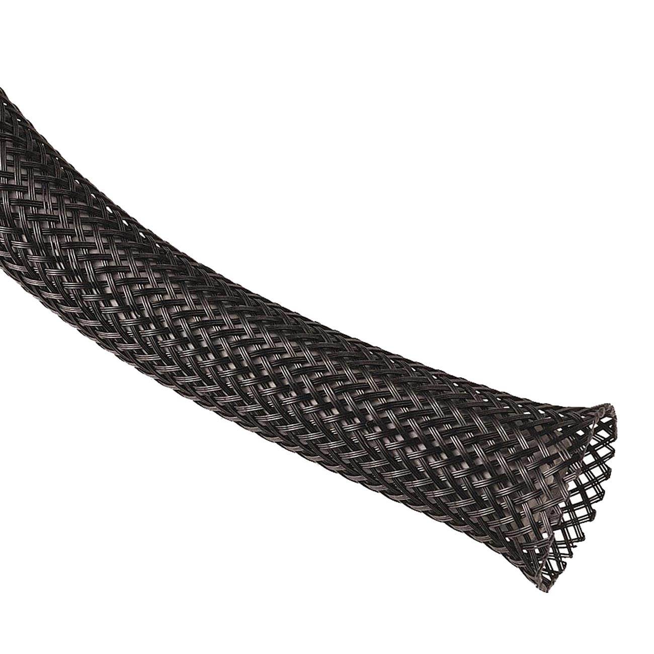 XSCORPION ET381BK 3/8” Expandable Braided Sleeve – Black, 100 Ft Cable Management, Flexible Wire Loom, Protective Sleeve