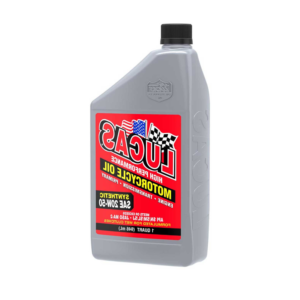 Lucas Oil Synthetic SAE 20W-50 Motorcycle with Moly - 1 Quart