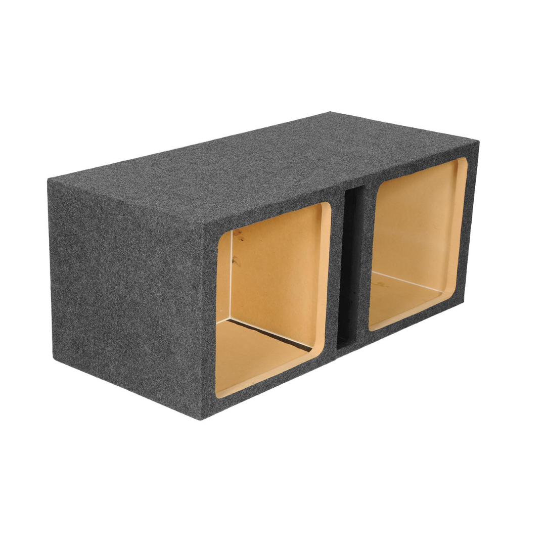 QPower QHD215VSQ Dual 15″ Square Slot-Ported Heavy Duty Empty Subwoofer Enclosure – High SPL Woofer Box