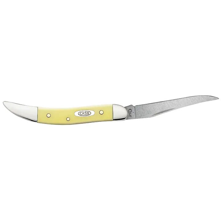 Case WR XX Pocket Knife Yellow Synthetic Small Texas Toothpick Cv Item #091 - (310096 Cv) - Length Closed: 3 Inches