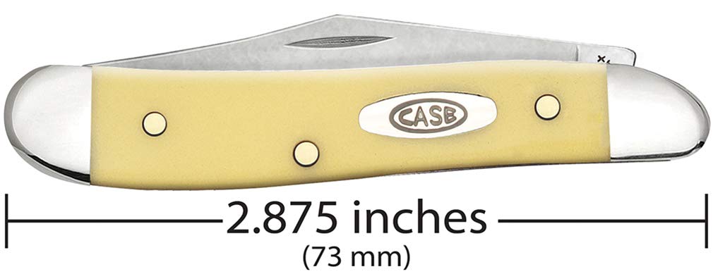 Case Peanut Yellow Chrome Vanadium 2.88 in. Pocket Knife