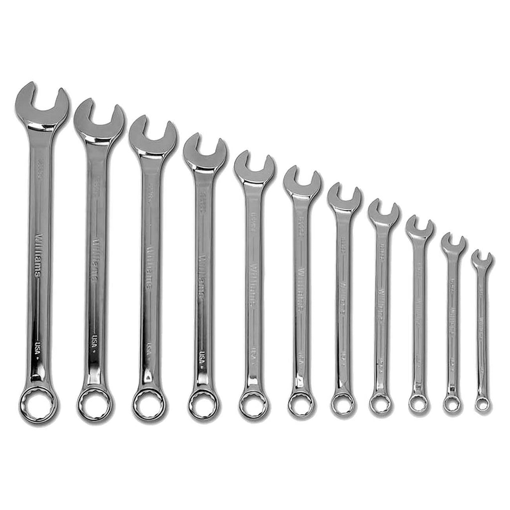 Williams & Snap On WS-1171SCA Combination Wrench Set44; Satin - 11 Piece