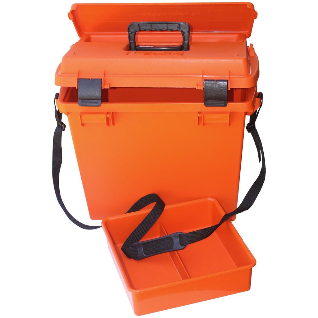 MTM SPUD7-35 Sportsmen's Plus Utility Dry Box, O-Ring Sealed, Nylon Shoulder Strap Included, USA Made, Orange