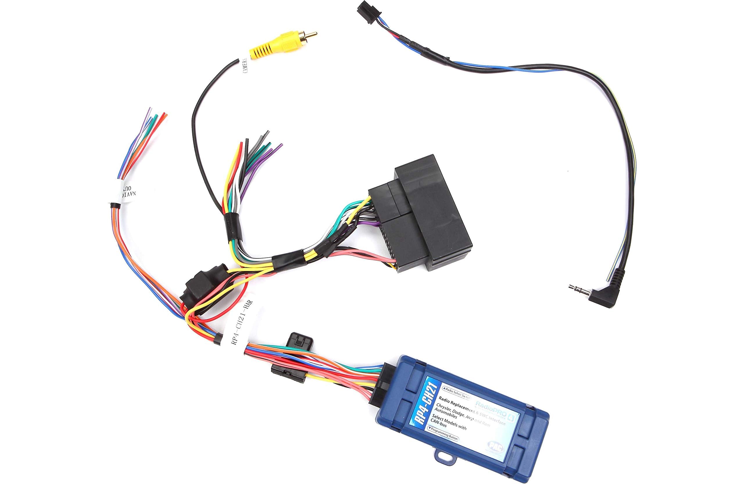 PAC RP4-CH21 RadioPRO4 Interface for Select Dodge Vehicles (2013-2018) with CAN Bus All-in-One Radio Replacement and Steering Wheel Interface, Pre-Loaded with Amplifier Retention, Seat Controls