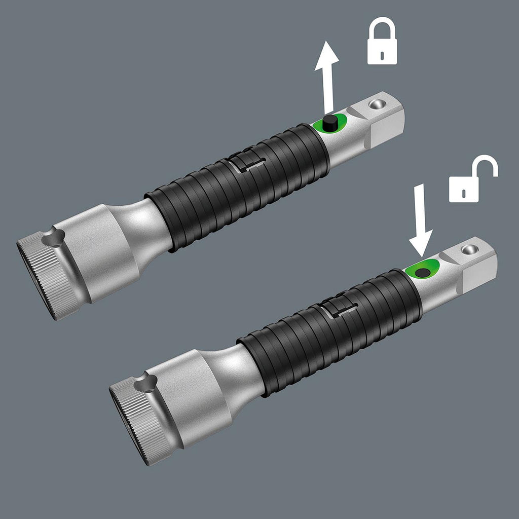 Wera - 5003531001 Zyklop 8796 LA Long extension, Square drive 1/4" Head x 150mm Extension