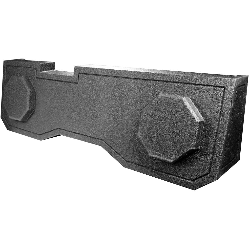 QPower QBGMC1220144DR “QBOMB” Dual 12″ Sealed Empty Woofer Enclosure – Under‑Seat Down‑Fire Sub Box for 2014–2018 Chevrolet & GMC Crew Cab Trucks