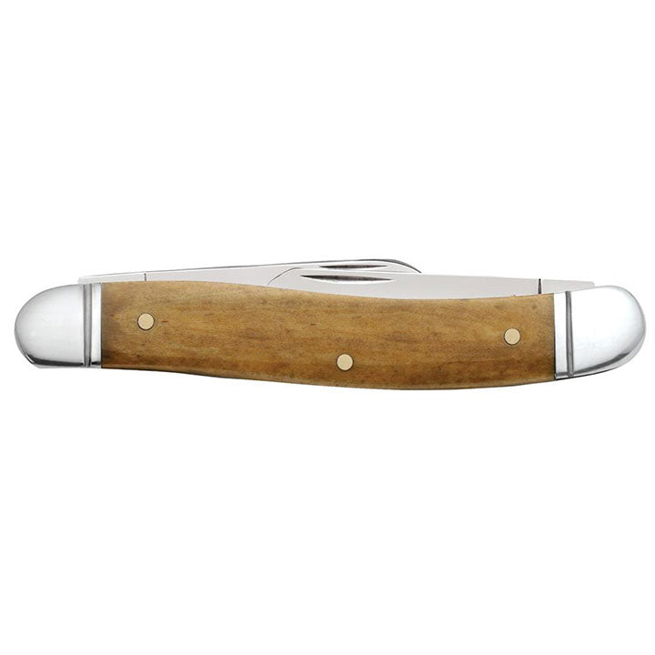 Case WR XX Pocket Knife Smooth Antique Bone Medium Stockman Item #58185 - (6318 SS) - Length Closed: 3 5/8 Inches