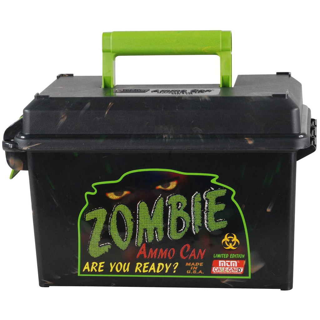MTM AC50Z Ammo Can, 50-Caliber, Heavy-Duty Dual Latching System, Rugged Polypropylene Plastic, O-Ring Seal System, Water Resistant, Bulk Ammo Storage, USA Made, Zombie