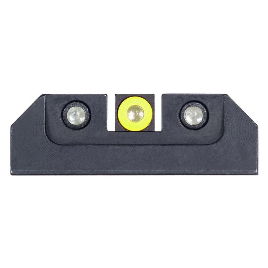 Night Fision Tritium Night Sight Set for Taurus G2C/G2/G3/TX22 - Yellow Front Ring, Black Rear Rings