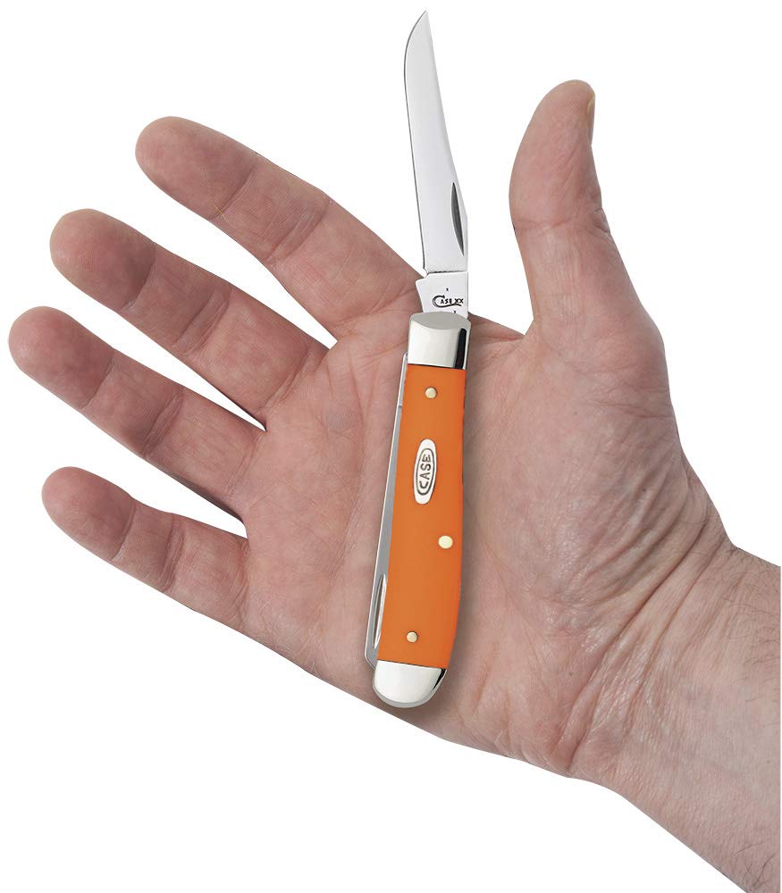 Case WR XX Pocket Knife Orange Synthetic Mini Trapper Item #80505 - (4207 SS) - Length Closed: 3 1/2 Inches