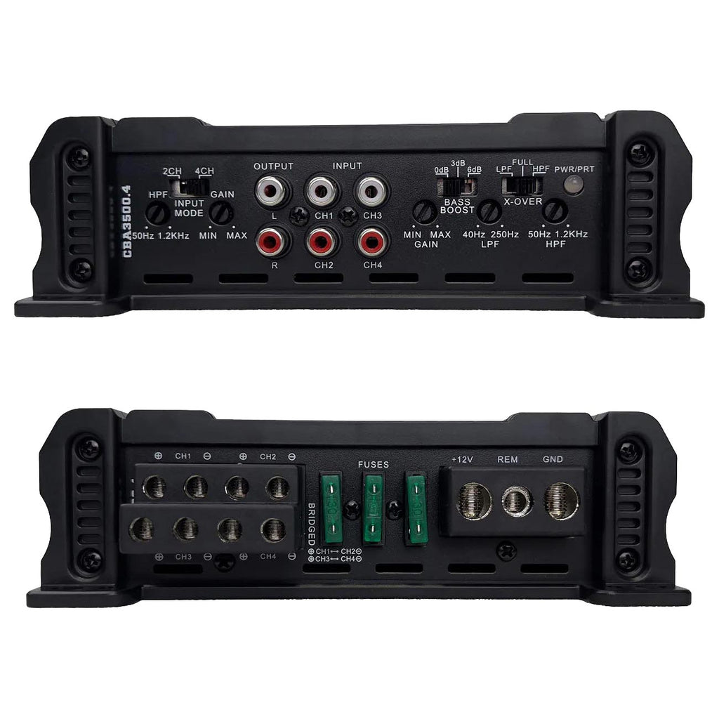Orion Cobalt Series CBA3500 4 High Efficiency 4-Channel Class A/B Amplifier for Car Audio Stereo - 3500W High Output, 2/4 Ohm Stable, Adjustable Low/High Pass, Bass Boost, MOSFET Power Supply