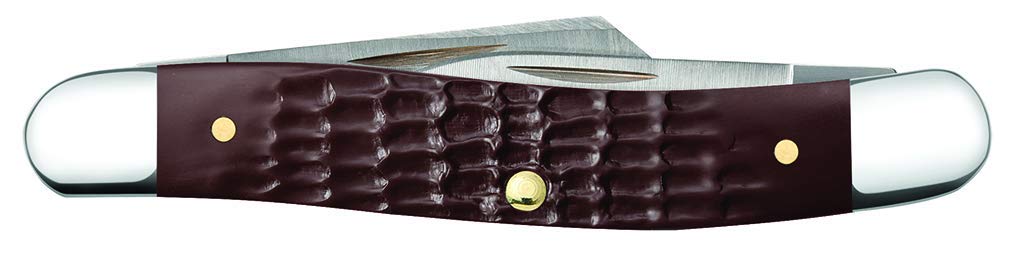 Case WR XX Pocket Knife Brown Synthetic Medium Stockman Item #217 - (63087 SS) - Length Closed: 3 3/8 Inches