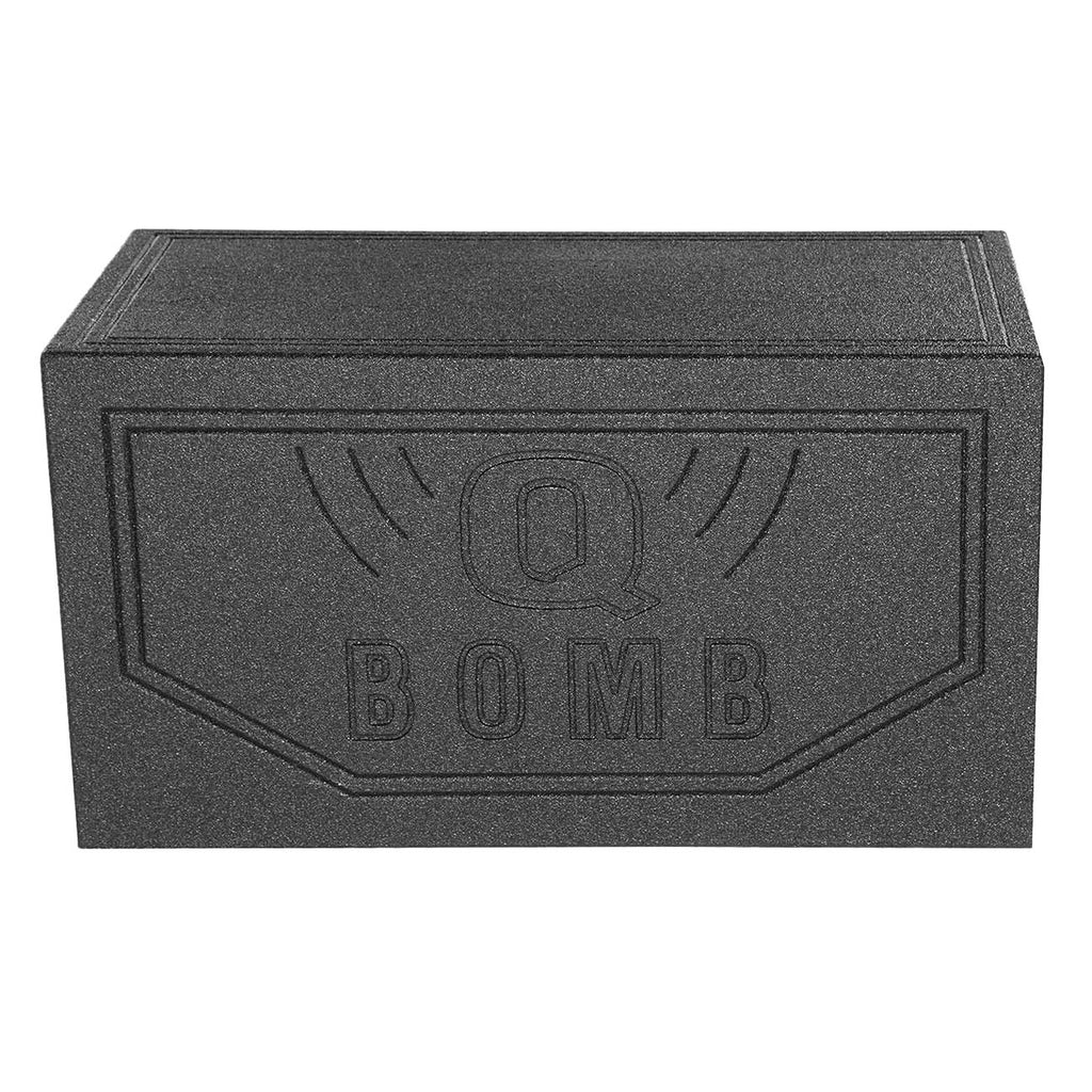 Q Power Q Bomb Series 15 Inch Ported Car Subwoofer Sub Box Enclosure with Single Vented Chamber Design and Black Bed Liner Spray Finish, Black