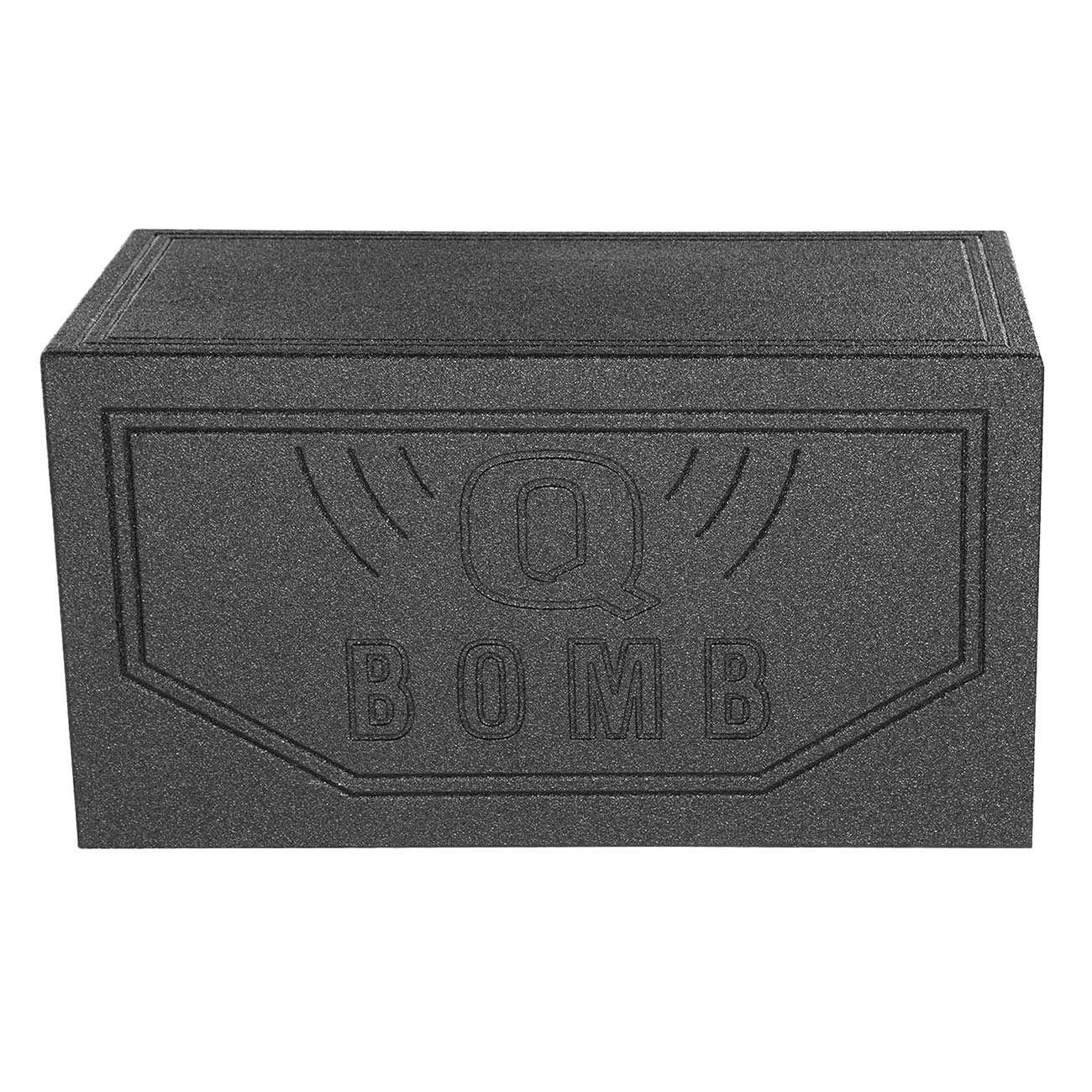 Q Power Q Bomb Series 15 Inch Ported Car Subwoofer Sub Box Enclosure with Single Vented Chamber Design and Black Bed Liner Spray Finish, Black