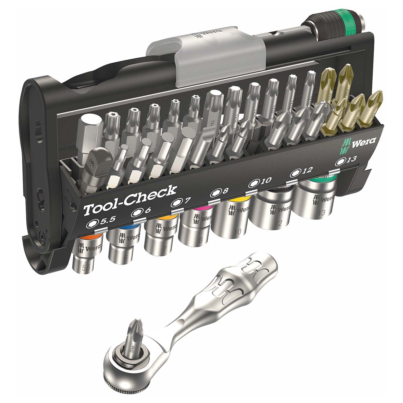 Wera 05073220001 Metric 1/4″ Socket/Bit Driver Set (38-Piece)