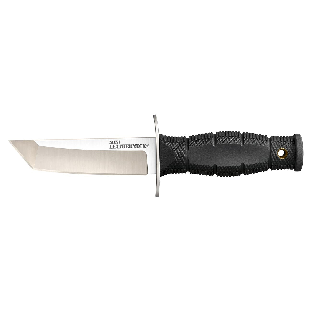 Cold Steel Mini Leatherneck Tanto Point Compact Lightweight 3.5" 8CR13MOV Steel Fixed Blade Outdoor Hunting Utility Knife, 3.25" Textured Ergonomic Kray-EX Handle, Secure-EX Sheath