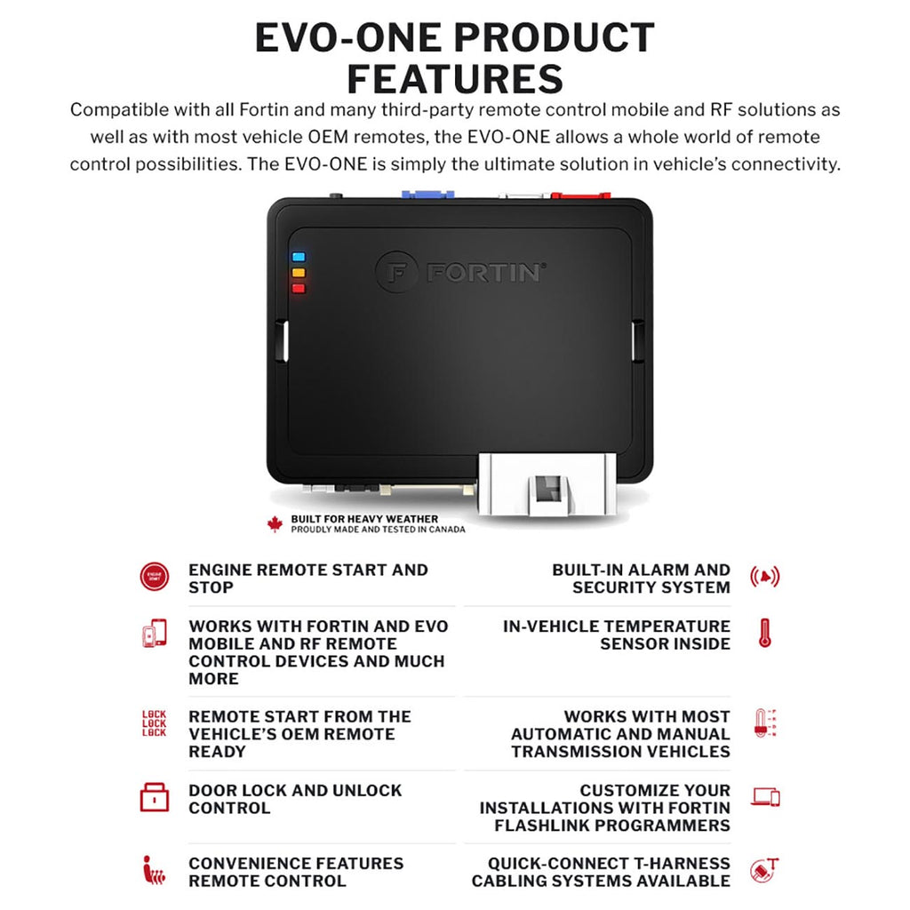 EVOONETOY11 Fortin EVO‐ONE & T‐Harness for Specific Makes/Models 2018-2022