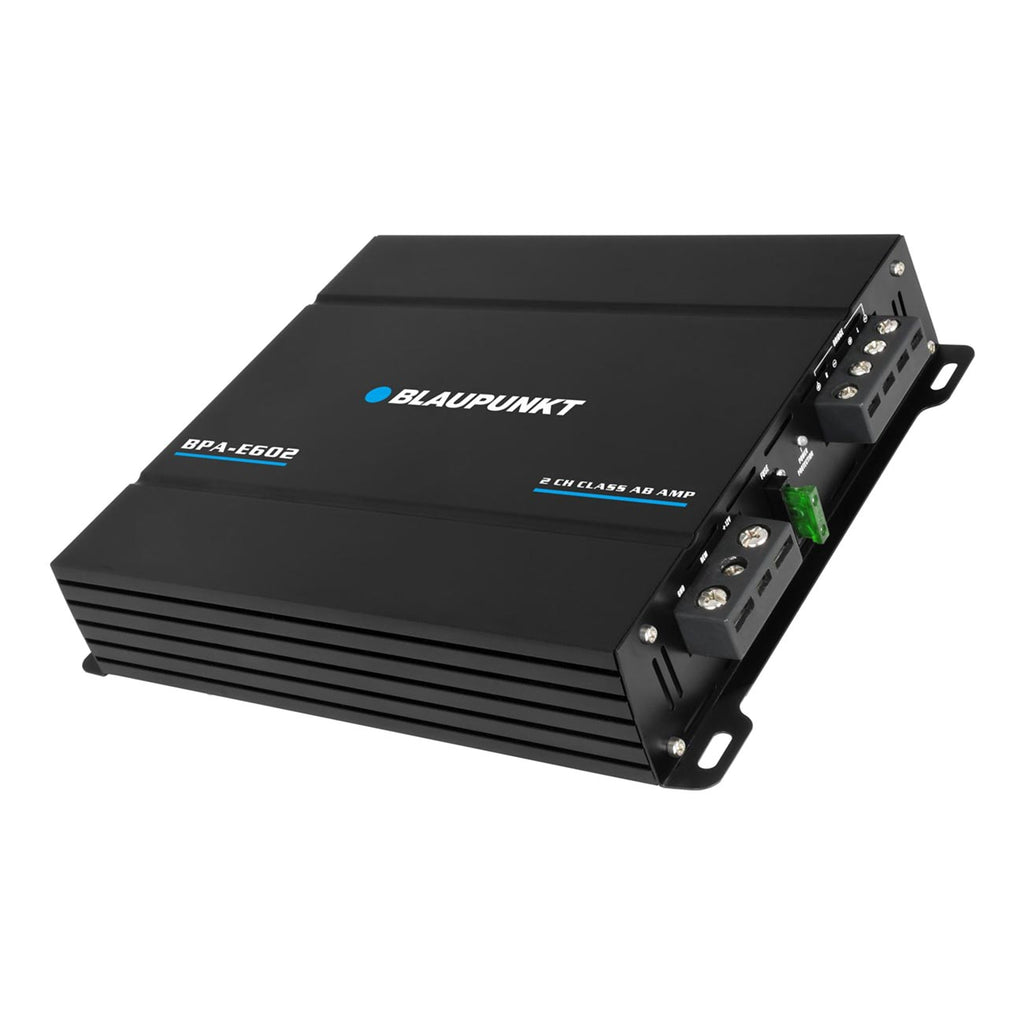 BLAUPUNKT BPA-E602 2-Channel Class AB Car Amplifier - 800W Max Power, 180W RMS Bridged - Compact Design for Crystal-Clear Audio