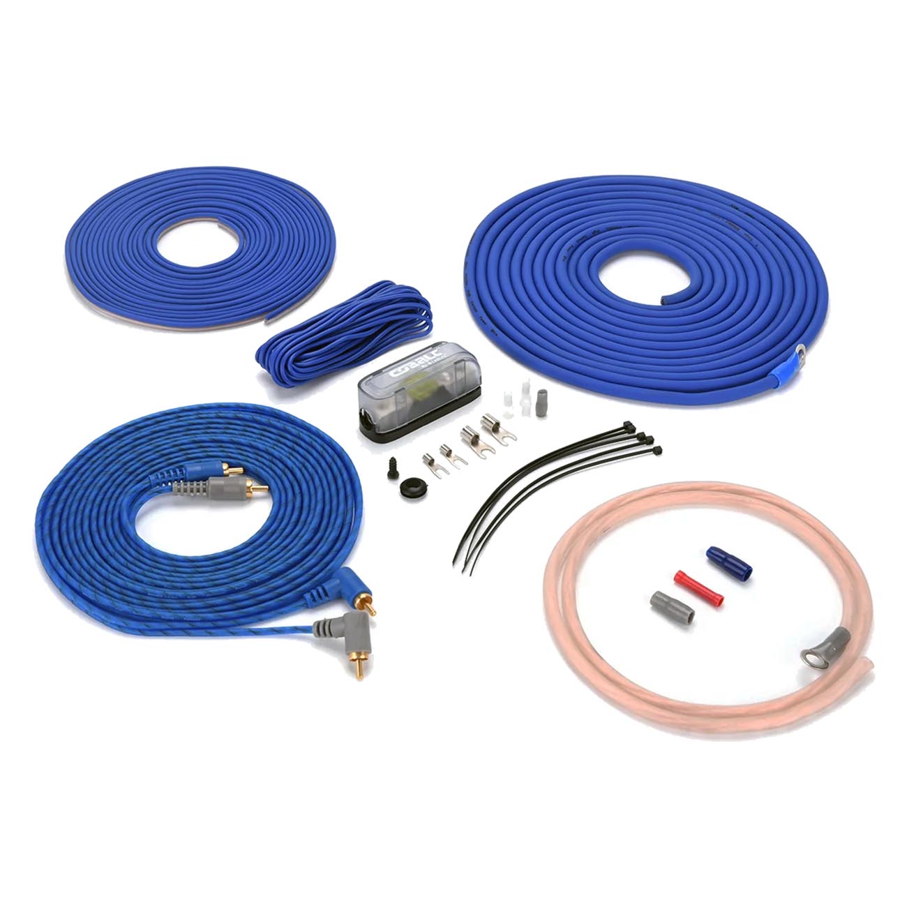 Orion Cobalt COKIT8 Complete Amp Wiring Kit | 8-Gauge Wire, 1200W, High Current Amplifier Wiring Kit, DIY Installation Cables, Includes Fuse Holder, Speaker Wire, RCA Cable