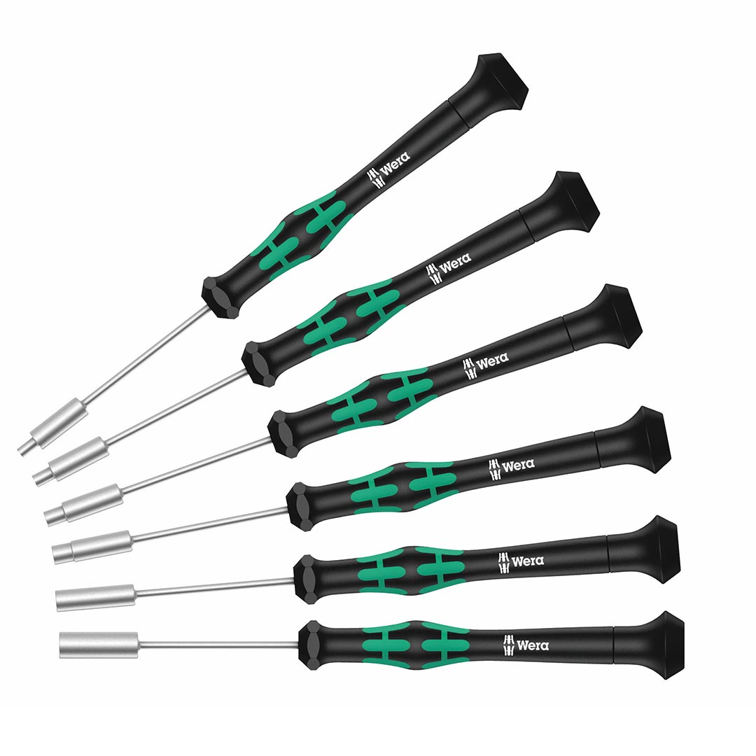 Wera - 5118158001 Kraftform MIcro 2069/6 Precision Nutdriver Set, 6-Piece