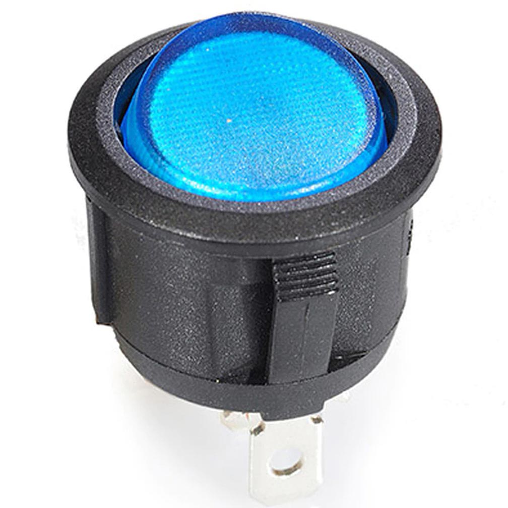 Audiopipe AUDIOP EC1217BLUE 10 Pack Switch Round Rocker with Blue Led