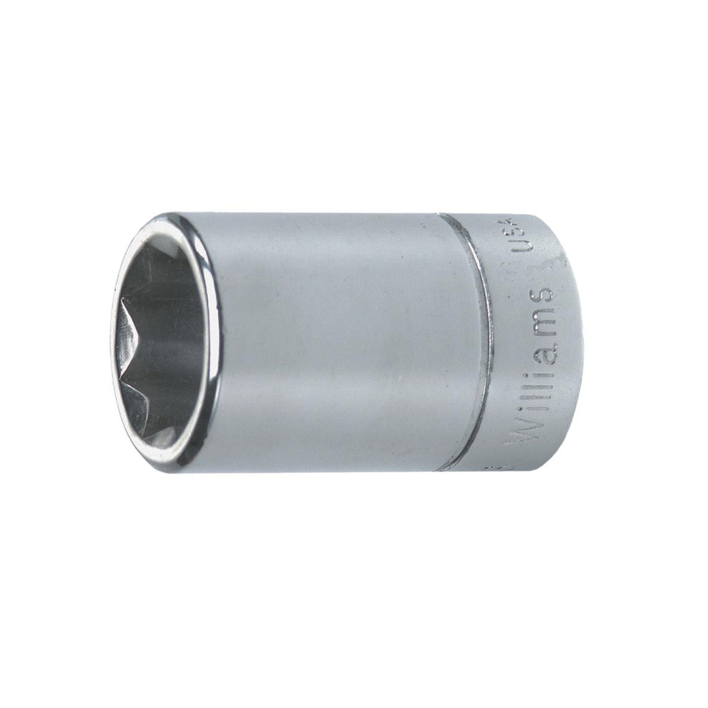Williams JHWBD-816 SuperTorque 3/8-Inch Drive Shallow 8 Point 1/2-Inch Socket with Lobular Openings, Chrome Finish