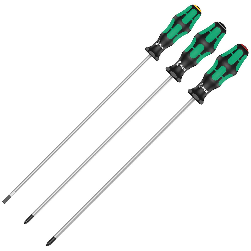 Wera 05347735002 Kraftform Plus – Long Shaft Screwdrivers (3 Piece)