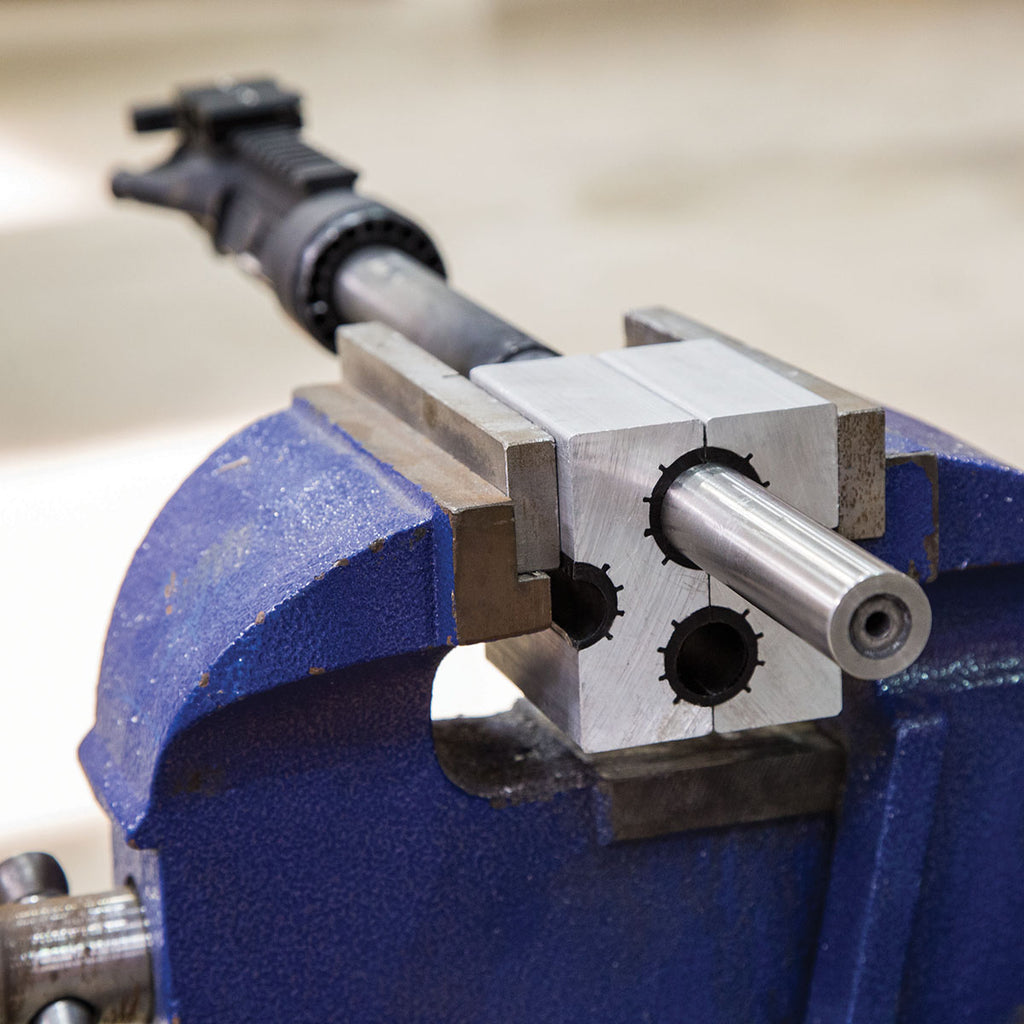 Wheeler Universal Barrel Clamp Constructed from Aircraft Grade Aluminum with Non-Marring Surface for Firearms and Gunsmithing, Silver