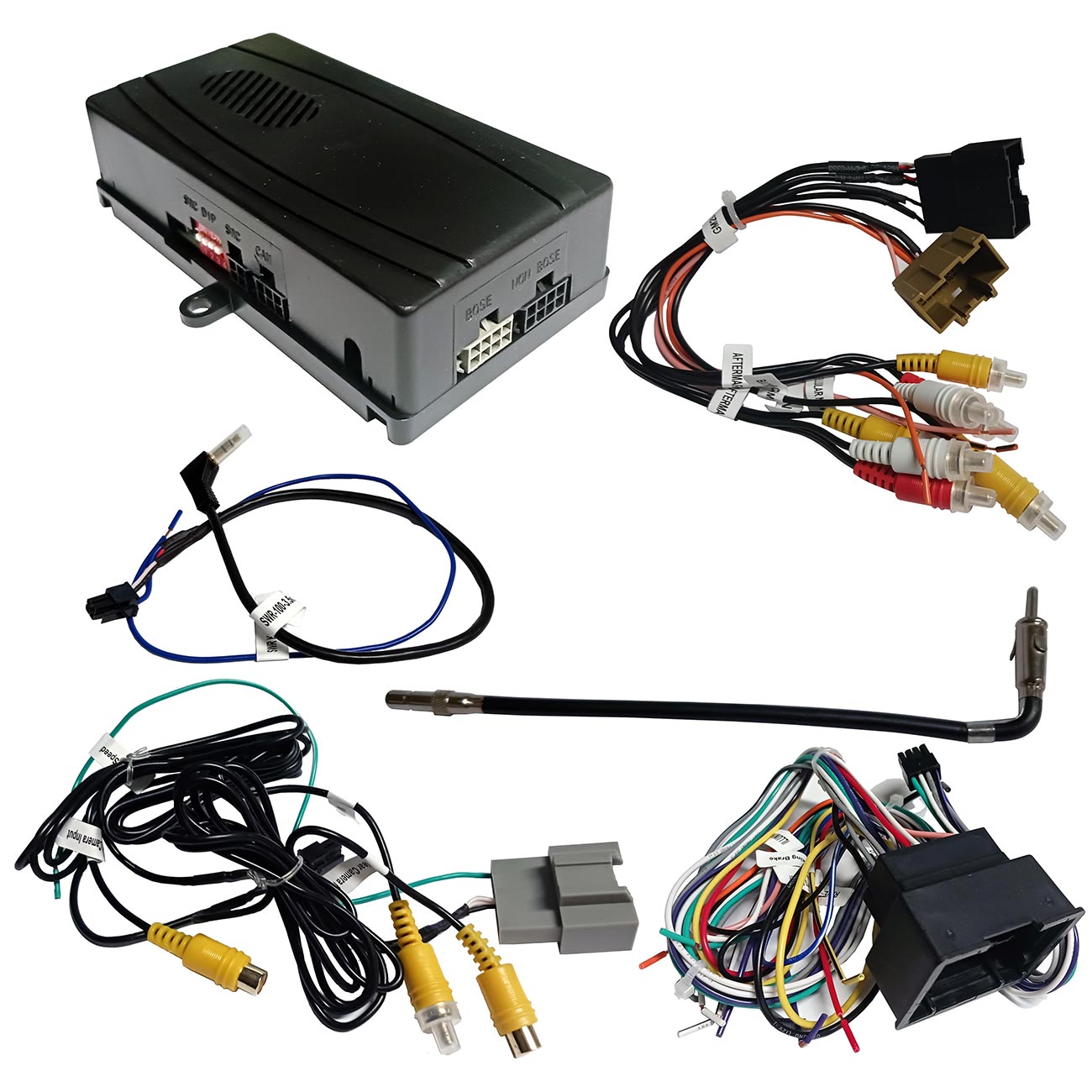 Crux SOOGM16W OnStar Radio Replacement Interface – SWC Retention & Video Switcher for ’12–’14 GM LAN-29 Bit SUVs & Trucks with Navigation