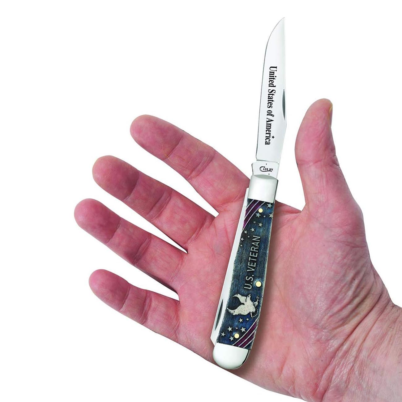 Case WR XX Pocket Knife United States Veterans Trapper Gift Set Item #16300 - (6254 SS)