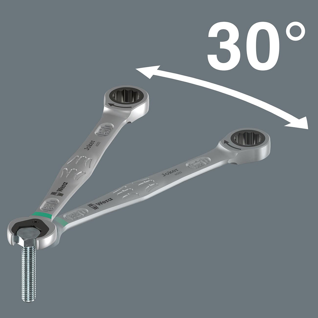 Wera SAE Ratcheting Combination Wrench – 3/8″ 05073281001