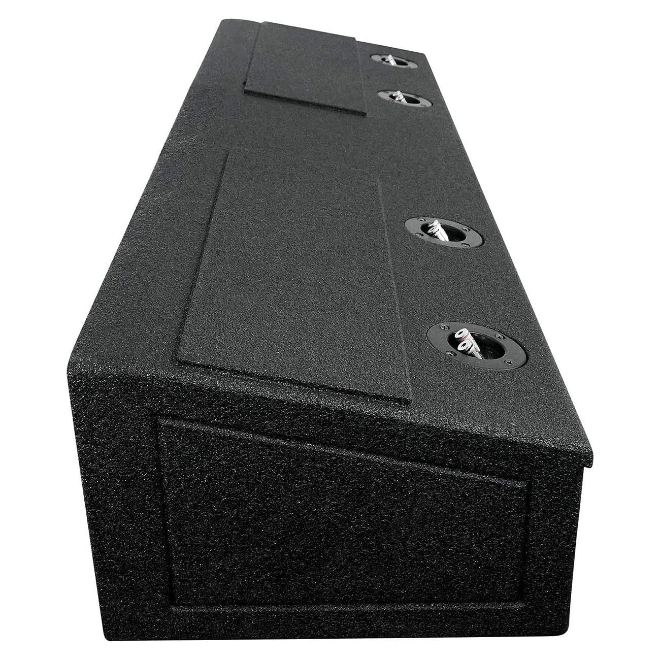 QPower 8 inches Quad Port Subwoofer Enclosure Box, with Underseat Frontfire for Ford F150, Super Crew and 250 350 Super Duty Trucks
