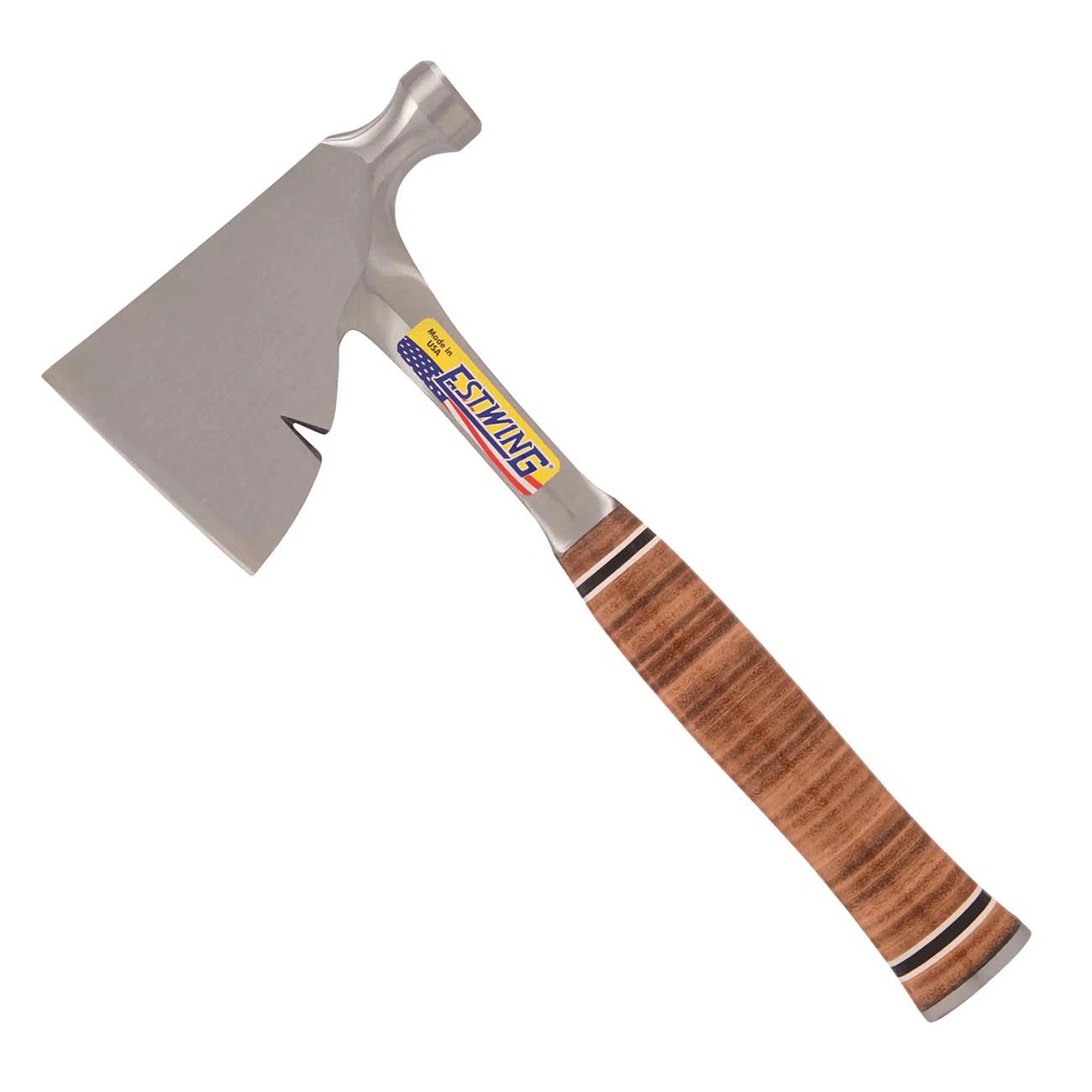 ESTWING Carpenter's Hatchet - 13" Carpenters Axe with Smooth Face & Genuine Leather Grip - E2H