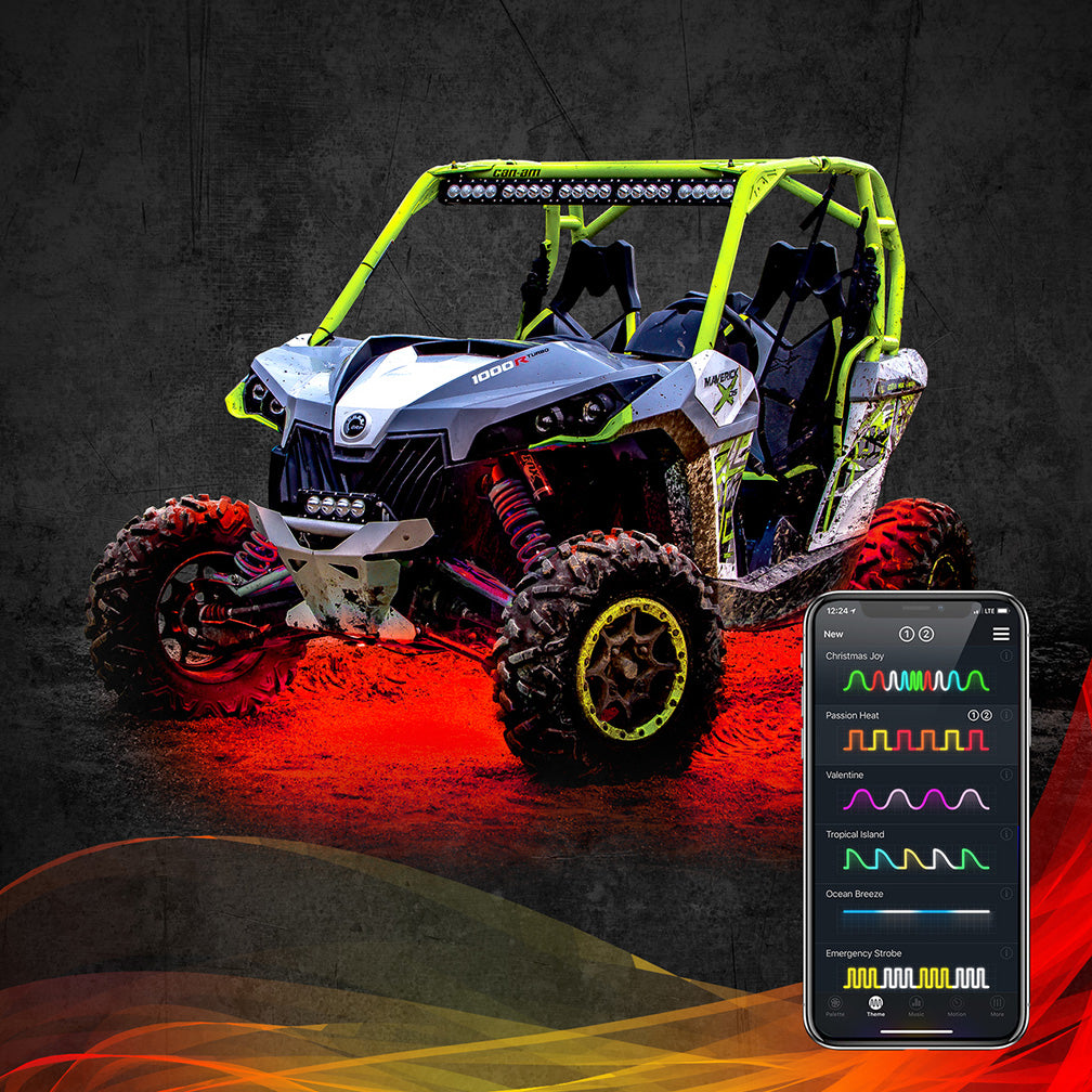 XKGLOW ROCKADV Multicolor LED Rock Light Kit, 8 Pack