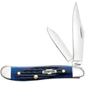 Case WR XX Pocket Knife Navy Blue Bone Peanut Item #2802 - (6220 SS) - Length Closed: 2 7/8 Inches