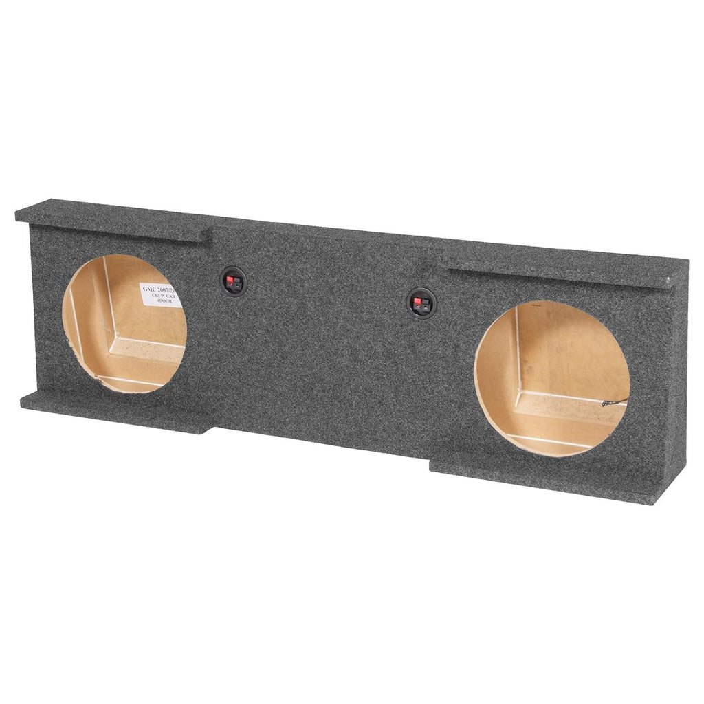 Q Power GMC10 2007 4DOOR Dual 10-Inch Custom Fit Speaker Box for GM/Chevy Crew Cab 4-Door Trucks 2007-2013
